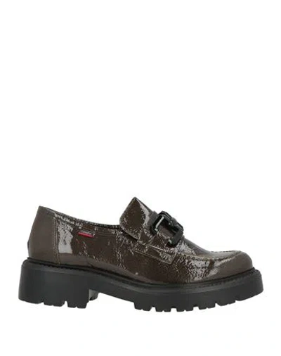 Callaghan Woman Loafers Black Size 8 Leather In Burgundy