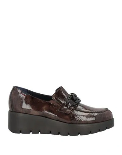 Callaghan Woman Loafers Dark Brown Size 10 Leather