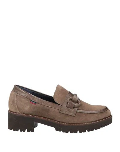 Callaghan Woman Loafers Khaki Size 9 Leather In Beige