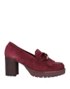 Callaghan Woman Loafers Plum Size 5 Leather In Purple