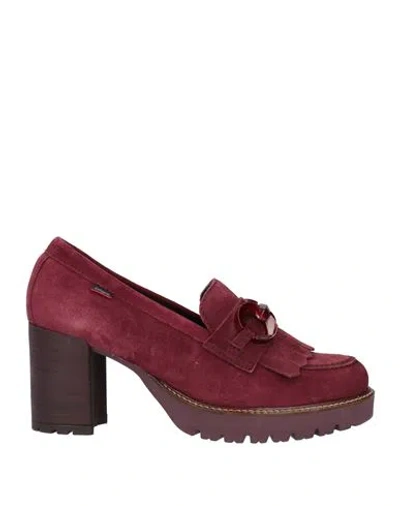 Callaghan Woman Loafers Plum Size 5 Leather In Purple