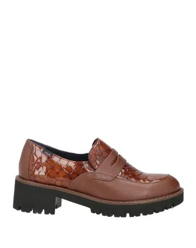Callaghan Woman Loafers Tan Size 7 Leather In Brown