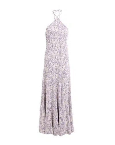 Callaghan Woman Maxi Dress Light Grey Size L Viscose, Metallic Polyester, Polyester, Polyamide, Elas In Gray