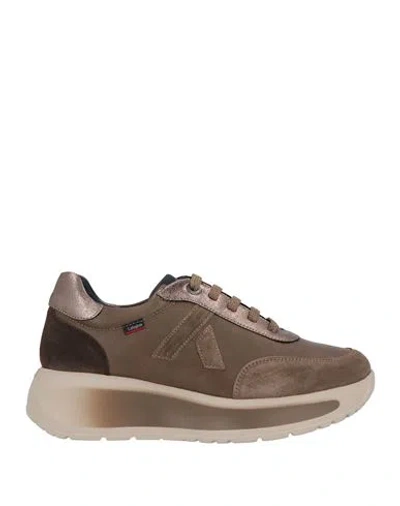 Callaghan Woman Sneakers Khaki Size 9 Leather In Brown