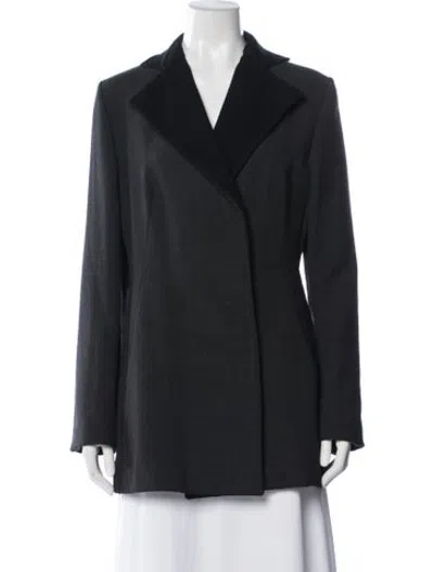 Pre-owned Callaghan Wool Coat In Black