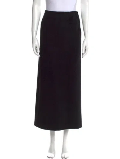 Pre-owned Callaghan Wool Midi Length Skirt In Black