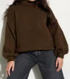 Callahan Bellamy Chunky Knit Pullover Sweater In Fudge In Brown