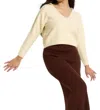Callahan Camille Knit Pullover Sweater In Cream In White