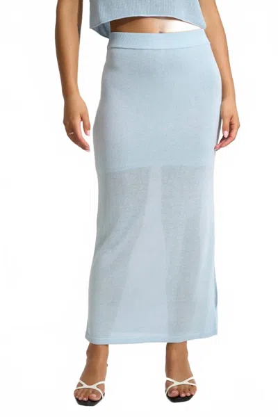 Callahan Clover Maxi Skirt In Baby Blue