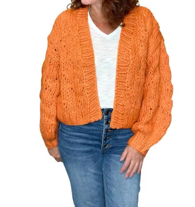 Callahan Gigi Cardigan In Puffins Bill In Orange