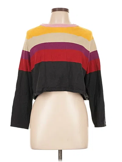 Pre-owned Callahan Long Sleeve Top Gray Turtleneck Tops