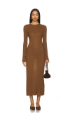 Callahan Mason Midi Dress In Brown