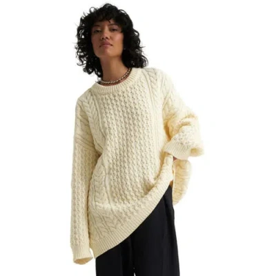 Callahan Mia Cableknit Sweater In Yellow