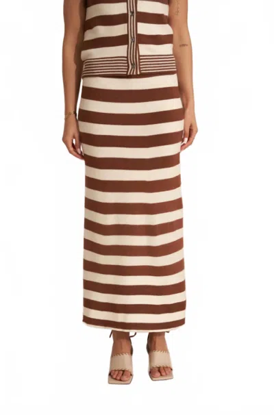 Callahan Paxe Maxi Skirt In Brown In Multi
