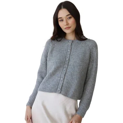Callahan Poppy Cardigan In Gray