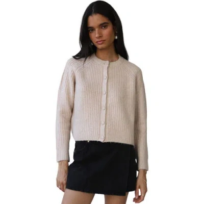 Callahan Poppy Cardigan In Neutral