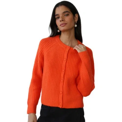 Callahan Poppy Cardigan In Red