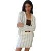 Callahan Sienna Crochet Button Down Top In White