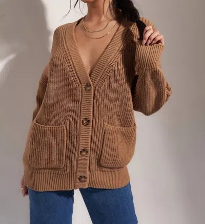 Callahan The Cardigan In Camel In Brown