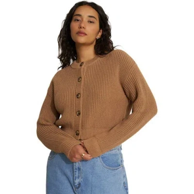 Callahan The Crop Cardi In Brown