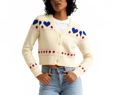 Callahan Victoria V-neck Cardigan In Creme In Neutral