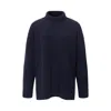 Callaite Women's Blue Cashmere Loose Fit Sweater - Navy In Blue