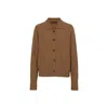 Callaite Women's Brown Cable Cashmere Cardigan-camel In Brown