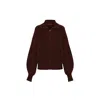 Callaite Women's Brown Pure Cashmere Angelina Jacket - Dark Maroon In Brown