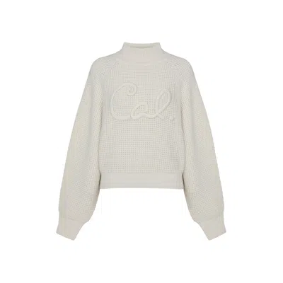 Callaite Women's  Stella Waffle Pullover - White