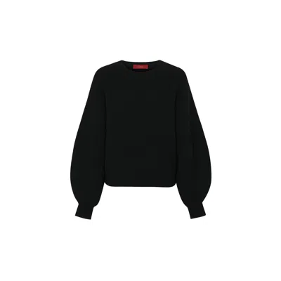 Callaite Women's Cashmere Pure Cashmere Angelina Pullover - Black