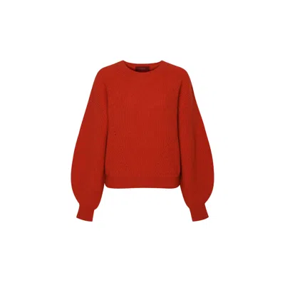 Callaite Women's Cashmere Pure Cashmere Angelina Pullover - Orange