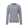Callaite Women's Cashmere Round Neck Knit Top - Grey In Grey