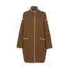 Callaite Women's Gold Cashmere Color Line Coat Cardigan - Camel In Gold
