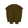 Callaite Women's Green Cashmere Shawl Muffler - Olive In Green