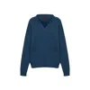Callaite Women's Pure Cashmere Romana Sailor Pullover - Blue In Blue