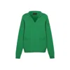 Callaite Women's Pure Cashmere Romana Sailor Pullover - Green In Green