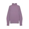Callaite Women's Purple Pure Cashmere Angelina Turtleneck - Violet In Purple