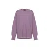 Callaite Women's Purple Pure Cashmere Vittoria Pullover - Violet In Purple