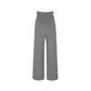 Callaite Women's Wide Banding Waist Cashmere  Wide Leg Pants-grey In Grey