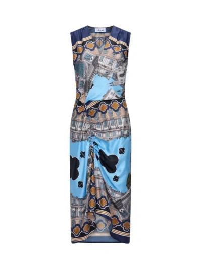 Callas Milano Agnes Sleeveless Draped Dress In Multi