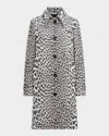 Callas Milano Alaine Animal-print Car Coat In Beige Multicolor