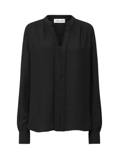 Callas Milano Athena Relaxed Fit Athena Long Sleeve Shirt In Black
