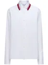 Callas Milano Billie Tassel-embellished Cotton Shirt In Weiss
