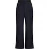 Callas Milano Brody Wool Canvas Cropped Wide-leg Pants In Black