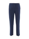 Callas Milano Charlotte Stretch Jersey Cropped Boy Pants In Blue