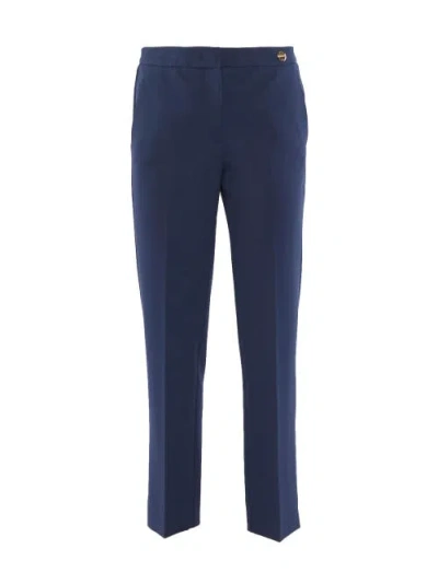 Callas Milano Charlotte Stretch Jersey Cropped Boy Pants In Blue