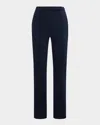 Callas Milano Cory Cropped Slim Straight-leg Pants In Navy
