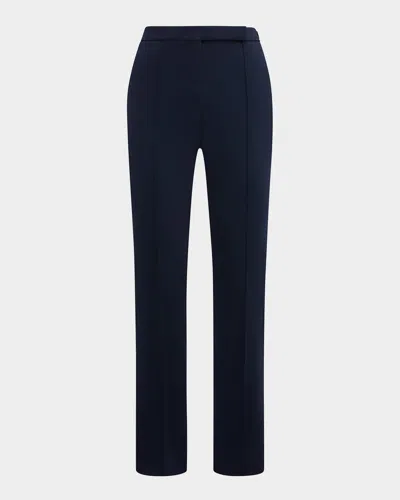 Callas Milano Cory Cropped Slim Straight-leg Pants In Navy