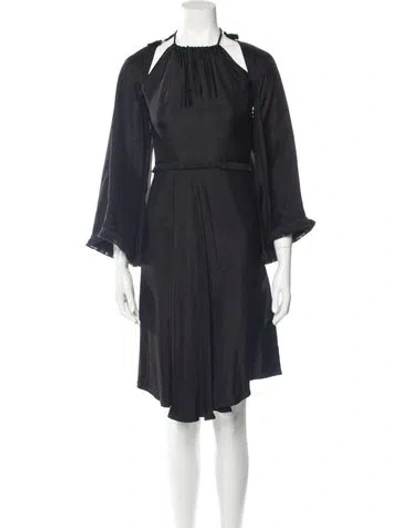 Pre-owned Callas Milano Crew Neck Mini Dress W/ Tags In Black