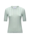 Callas Milano Deeda Crewneck Wide Rib Sweater In Green